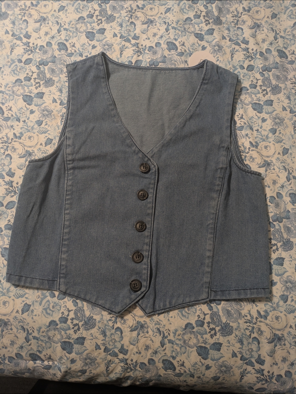Classic Women's Denim Vest - Blue